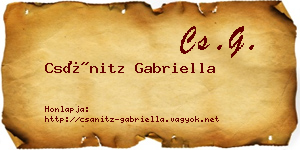 Csánitz Gabriella névjegykártya