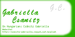 gabriella csanitz business card